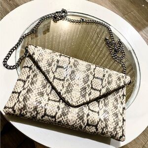 Snake print crossbody/over the shoulder bag